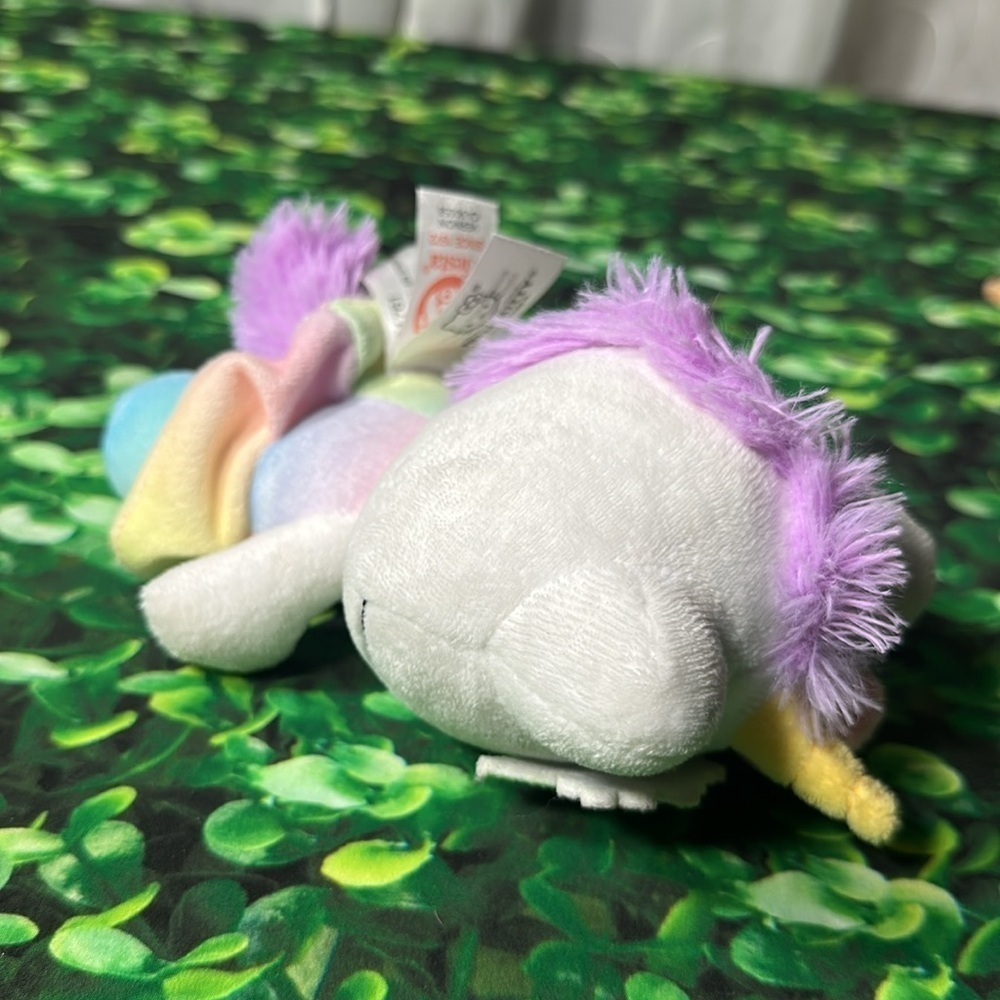 Fiesta Sanrio Hello Kitty Unicorn Flower Plush Toy 7” pastel rainbow - Picture 12 of 14